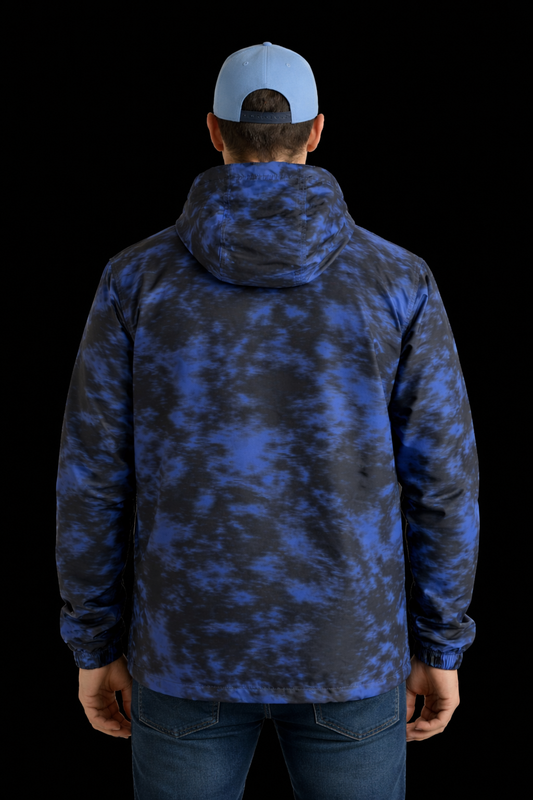 Blue Tie Dye Champion Windbreaker