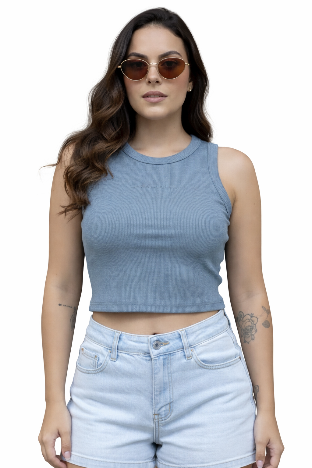 The Maresia 'Coastline' Ribbed Crop Tank