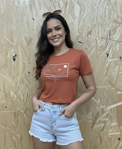 Women's Relaxed Fit Graphic Crop Top