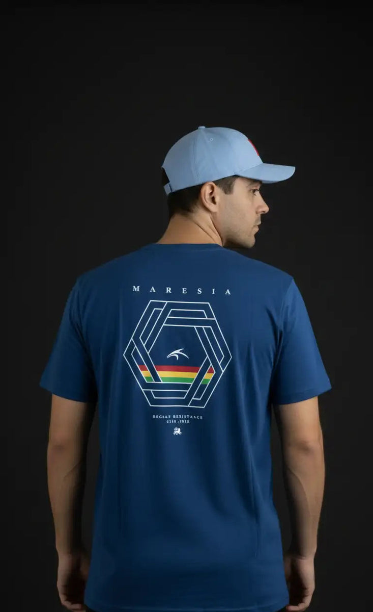 The Maresia 'Reggae Resistance' Tee | Deep Ocean Blue