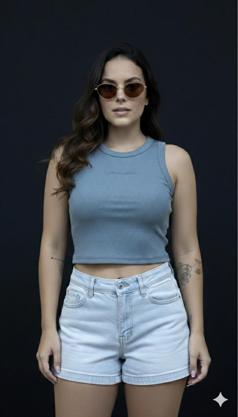 The Maresia 'Coastline' Ribbed Crop Tank