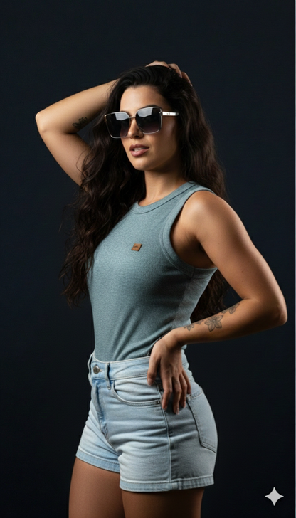 The Maresia 'Coastline' Ribbed Crop Tank